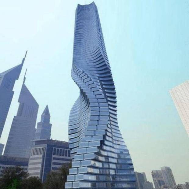 迪拜“旋转大楼”，每层都能单独360度旋转，一套房最高2.4亿